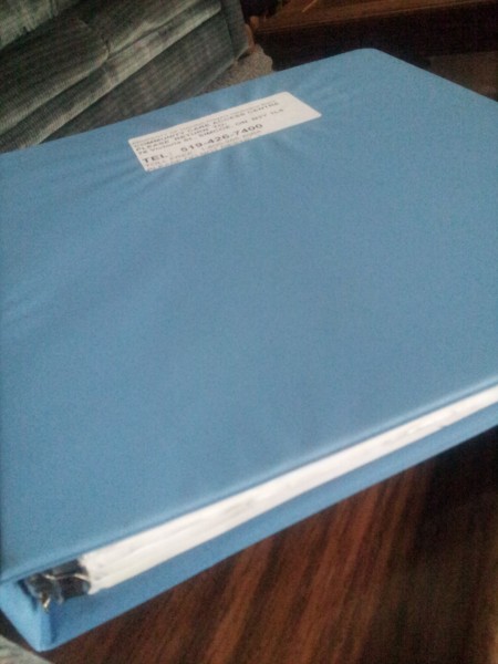 Most clients have a folder, I have a binder!